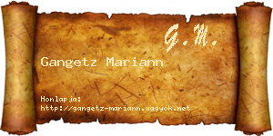Gangetz Mariann névjegykártya